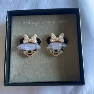 Disney X Baublebar Minnie Mouse Bridal Stud Earrings Brand New in Box